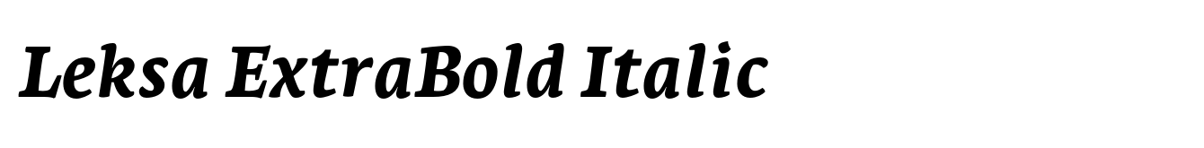 Leksa ExtraBold Italic